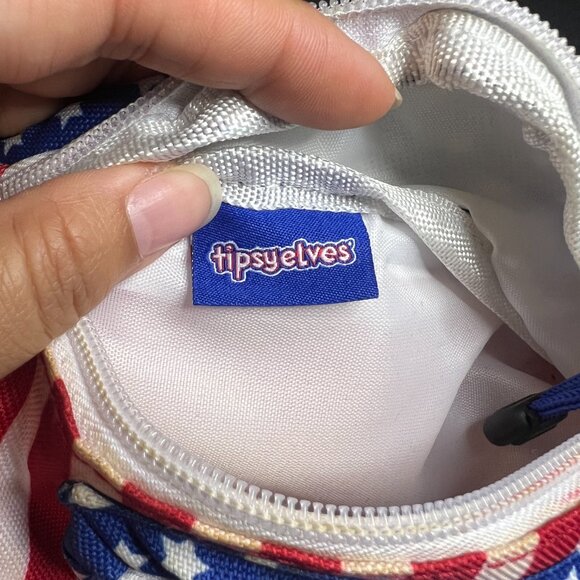 Tipsy Elves USA United States Stars & Stripes Freedom Fanny Pack & Button Pin - Picture 7 of 12